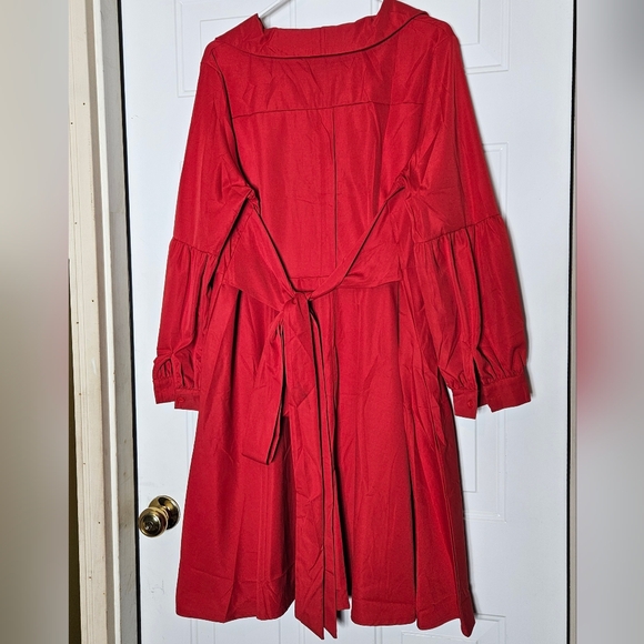 Flared Tie Back Red Dress Size L & XL - Picture 2 of 4